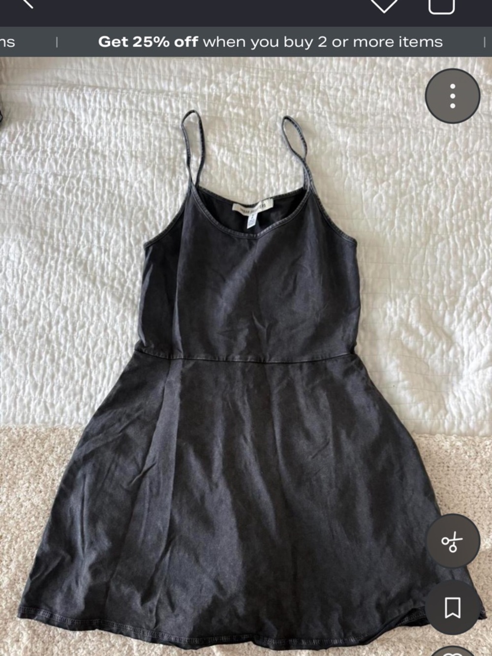 urban outfitters washed black athletic dress